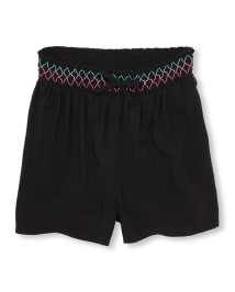 Girls Embroidered Woven Shorts BLACK The Children s Place CA