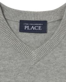 Gilet d'uniforme à col en V pour tout-petits garçons
