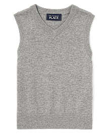 Gilet d'uniforme à col en V pour tout-petits garçons