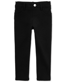 Jegging uniforme à enfiler en tricot ponte pour toute-petite fille