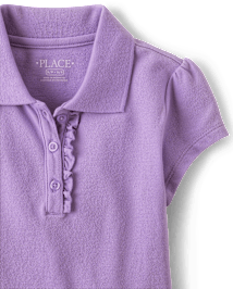 uniformes pour fille Ruffle Pique Polo - Plus