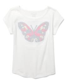 Girls Short Sleeve Flip Sequin Graphic Top SIMPLYWHT The Children s Place CA