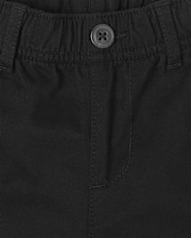 The Children's Place Boys Stretch Roll Cuff Pull On Chino Pants Cream 4