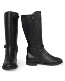 Girls Tall Faux Leather Boots BLACK The Children s Place CA