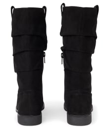 Girls black slouch boots deals