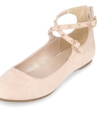 Girls ankle strap flats best sale