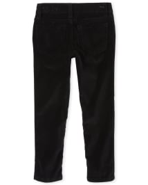Girls black velvet pants cheap