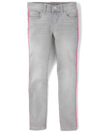 Girls Rainbow Side Stripe Super Skinny Jeans ASHLY GRY WASH The Children s Place CA