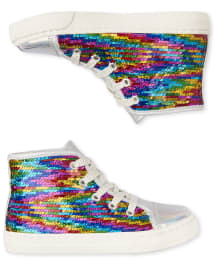 Girls Rainbow Flip Sequin Sneakers The Children s Place CA