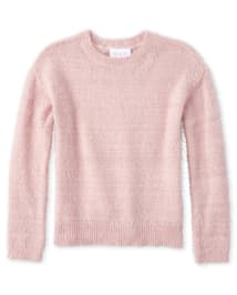 Girls Long Sleeve Glitter Eyelash Sweater LT PLUM The Children s Place CA