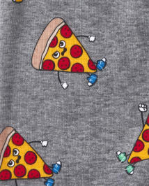 Baby And Toddler Boys Long Raglan Sleeve You Wanna Pizza Me Snug Fit Cotton Pajamas GRAY The Children s Place CA