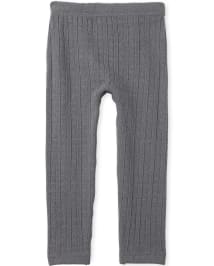 Toddler Girls Cable Knit Fleece Lined Leggings GRAY The Children s Place CA