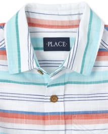 Chemise boutonnée assortie en chambray rayé papa et moi pour garçon