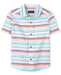 Chemise boutonnée assortie en chambray rayé papa et moi pour garçon