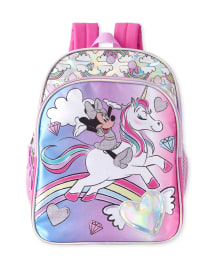 Glitter minnie mouse backpack top