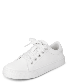 Girls Uniform Faux Leather Low Top Sneakers | The Children's Place CA ...
