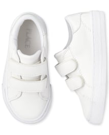 Toddler Girls Uniform Faux Leather Sneakers WHITE The Children s Place CA