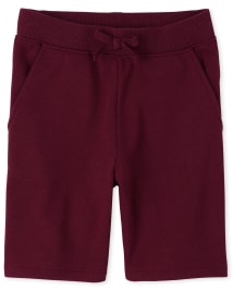 Girls Uniform Active French Terry Knit Shorts RUBINE The Children s Place CA