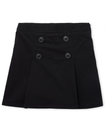 Girls Uniform Stretch Button Skort - Slim