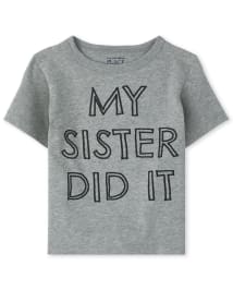 Baby And Toddler Boys My Sister Did It Graphic Tee