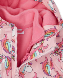 Pink unicorn outlet coat