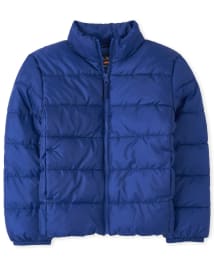 Blue puffer jacket boys top