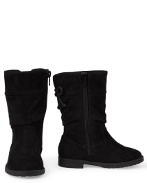 Bottes hautes souples en faux suède pour toute-petite fille