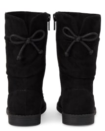 Bottes hautes souples en faux suède pour toute-petite fille