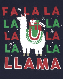 Unisex Kids Matching Family Long Sleeve Festive Llama Snug Fit