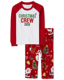Baby And Toddler Matching Family Christmas Crew Snug Fit Cotton And Fleece Pajamas