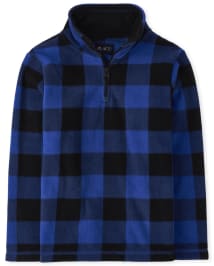 Plaid half hotsell zip pullover