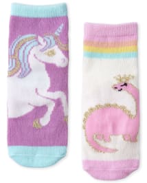 Toddler Girls Dino Midi Socks 6-Pack