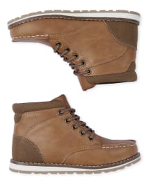 Boys Lace Up Moccasin Boots The Children s Place CA TAN