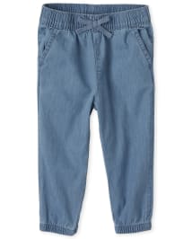 Baby And Toddler Girls Denim Pull On Beach Pants The Children s