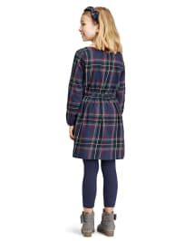 Girls Matching Family Plaid Peasant Dress