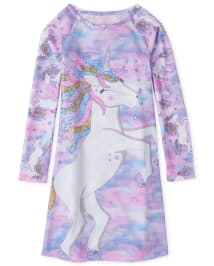 Chemise de nuit licorne a manches longues pour filles NEON PEONY The Children s Place CA