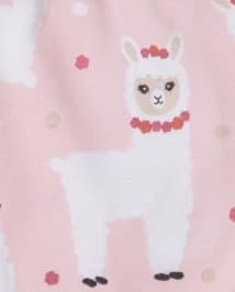 Baby And Toddler Girls Long Sleeve Llama Snug Fit Cotton One Piece Pajamas