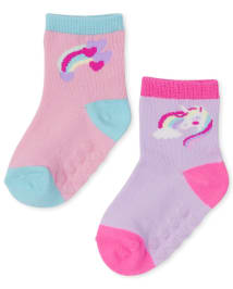 Toddler Girls Rainbow Midi Socks 6-Pack