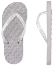 Girls glitter flip flops on sale