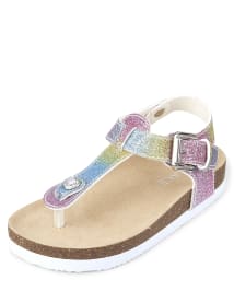 Toddler Girls Glitter T Strap Sandals MULTI CLR The Children s Place CA