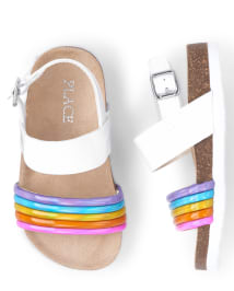 Toddler Girls Rainbow Sandals The Children s Place CA WHITE