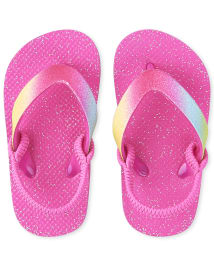 Girls glitter flip flops online