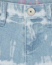 Girls Tie Dye Denim Skimmer Shorts