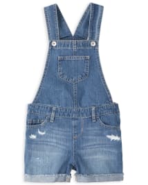 Girls Sleeveless Denim Shortalls REFLECTBLUE WSH The Children s Place CA