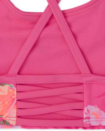Maillot de bain bikini fleuri pour fille