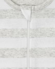 Pyjama une pièce en coton rayé assorti pour bébé et tout-petit unisexe