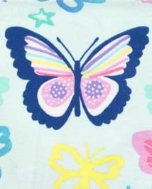 Baby And Toddler Girls Butterfly Snug Fit Cotton Pajamas