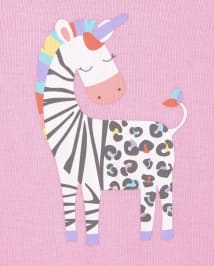 Lot de 2 pyjamas en coton ajustés zèbre pour bébés et petites filles