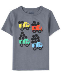 Baby And Toddler Boys Short Sleeve Trucks Graphic Tee