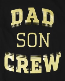 Mens Matching Family Dad Crew Graphic Tee
